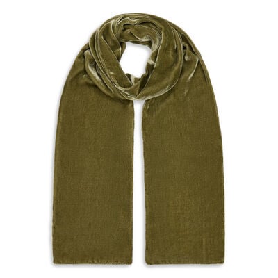 Fennel green velvet scarf